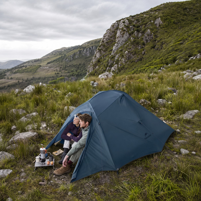 Палатка сверхлегкая трехместная Naturehike Cloud Up Pro CNK2350WS020, 20D, голубой  