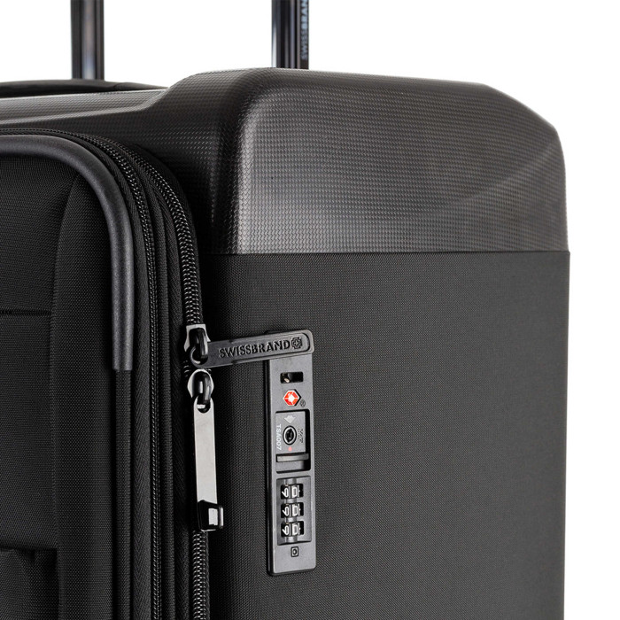 Чемодан Swissbrand Perth (L) Black (SWB_LYPER001L)  