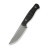 Нож фиксированный туристический Weknife Notchline, (8.7 см) CPM S35VN / Carbon Fiber черный с чехлом