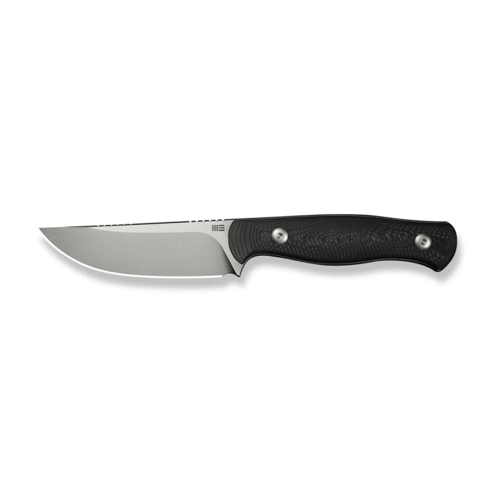 Нож фиксированный туристический Weknife Notchline, (8.7 см) CPM S35VN / Carbon Fiber черный с чехлом  