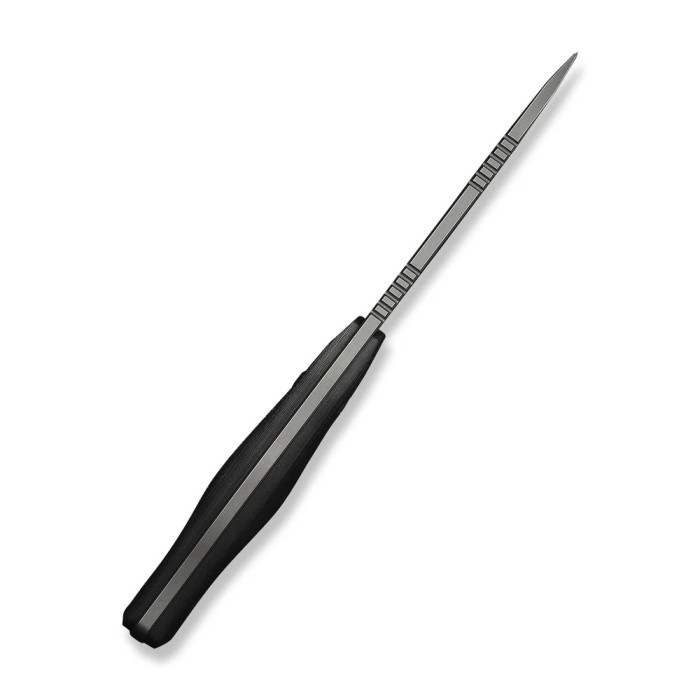 Нож фиксированный туристический Weknife Notchline, (8.7 см) CPM S35VN / Carbon Fiber черный с чехлом  