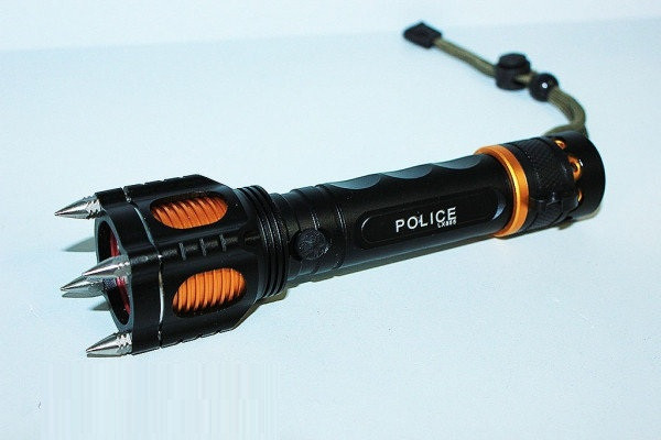 Карманный фонарь Poliсe 12V X007/855-T6,18650, серый XM-L  