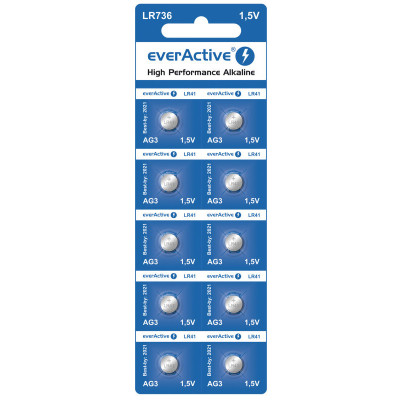 Батарейка щелочная everActive LR41/LR736/G3, 1.5V - 1 шт