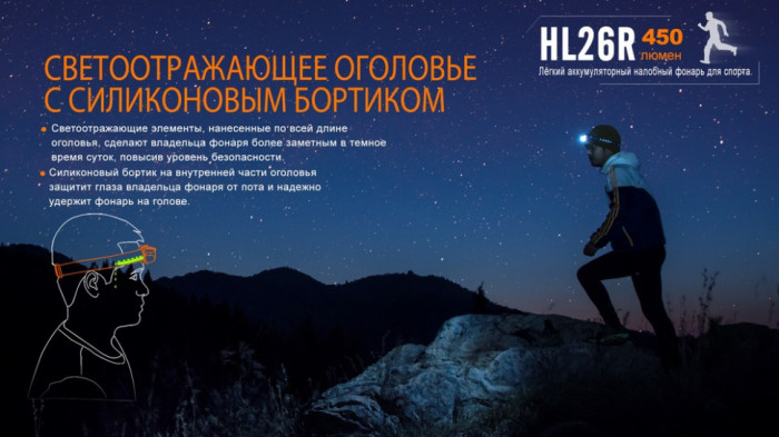 Налобный фонарь Fenix HL26R XP-G2 (R5) (синий)  