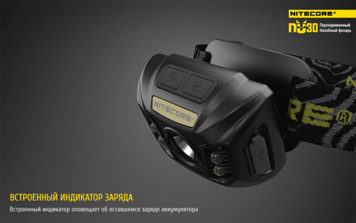 Фонарь налобный Nitecore NU30 (зеленый)  