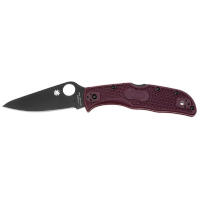 Нож Spyderco Endela Lightweight Black Blade, Micro-Melt PD1, FRN burgundy