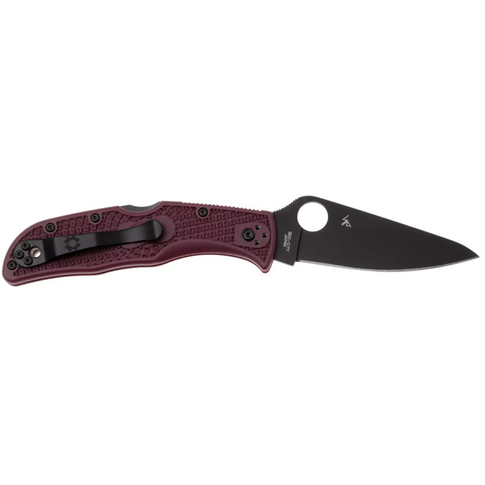 Нож Spyderco Endela Lightweight Black Blade, Micro-Melt PD1, FRN burgundy  