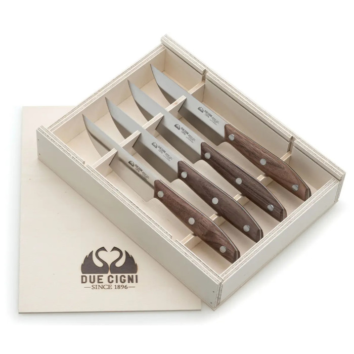 Набор ножей Due Cigni "1896" Steak America Walnut Handle  