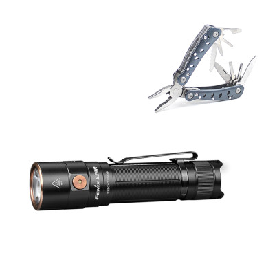 Фонарь Fenix E28R с аккумулятором Fenix 3400mAh + мультитул Ganzo G2019