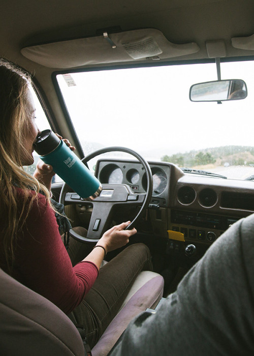 Термофляга Klean Kanteen Wide Vacuum Cafe Cap Shale Black Matt 592 мл  