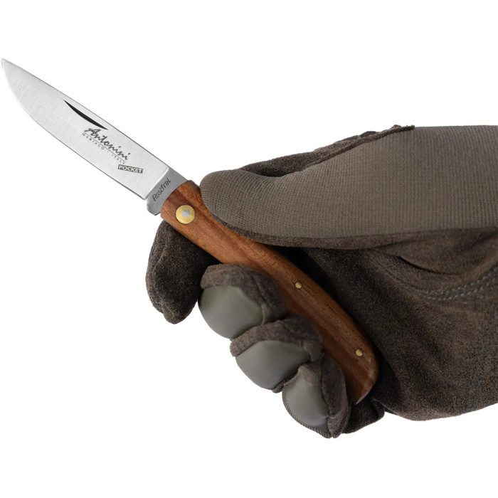 Нож Antonini Pocket Maniaghese, cm.16, 420 stainless steel brown  