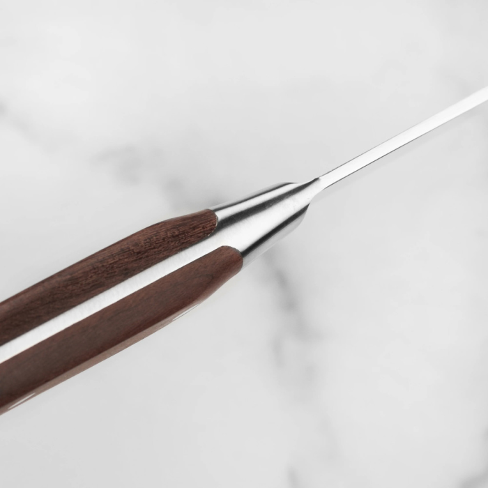 Кухонный нож Grand Maitre Wood Santoku 17см рифл. с дерев. ручкой (GB)  