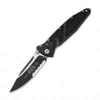 Нож Microtech Socom Elite Drop Point Black Blade полусеррейтор (160-2)