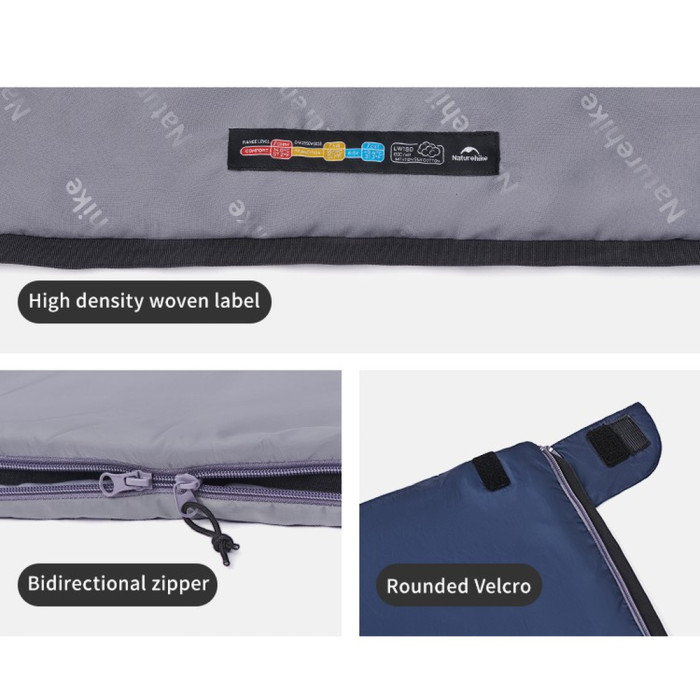 Спальный мешок Naturehike LW180 CNK2550WS026 Sunny Day PL01, (14°C) XL синий  