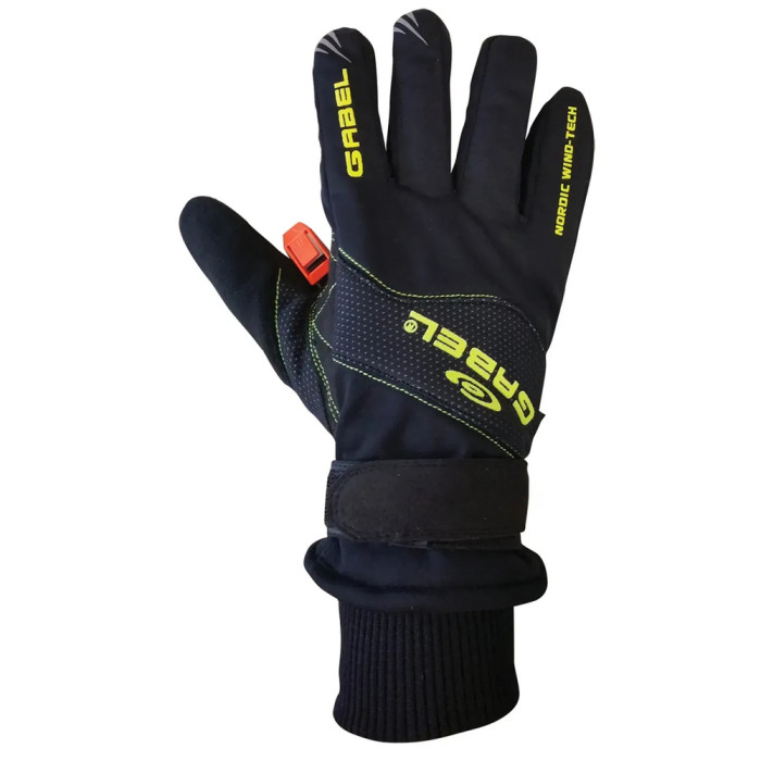 Перчатки для скандинавской ходьбы Gabel Wind Tech N.C.S. Black/Green L (8015012100009)  