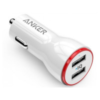 Автомобильное зарядное устройство Anker PowerDrive 2 24W + micro USB 0.9m V3 White