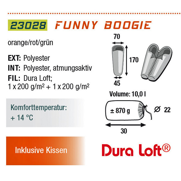 Спальный мешок High Peak Funny Boogie, левый  