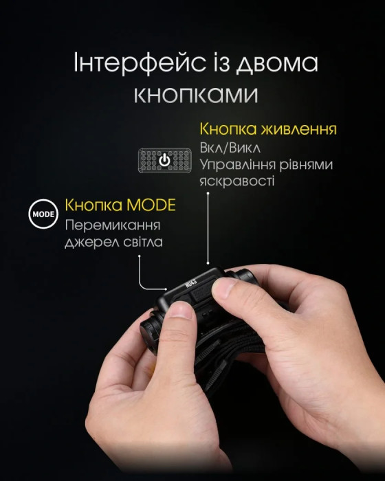 Фонарь налобный Nitecore NU43 (Белый + Красный LED, 1400 люмен)  