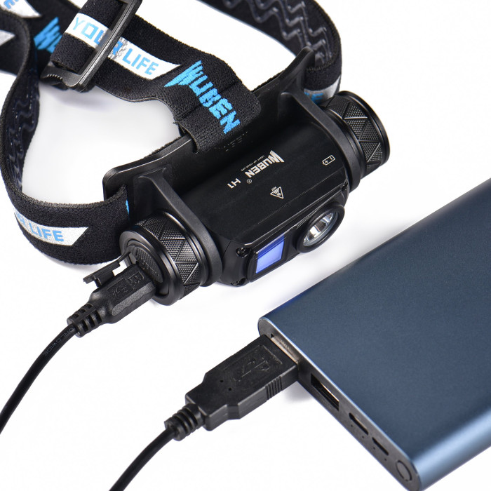 Налобный фонарь Wuben H1 1200 Lm (+аккумулятор 2600 mAh)  