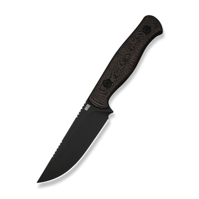 Нож фиксированный туристический Weknife Notchline, (8.7 см) CPM S35VN / Carbon Fiber медный с чехлом