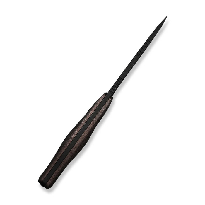 Нож фиксированный туристический Weknife Notchline, (8.7 см) CPM S35VN / Carbon Fiber медный с чехлом  