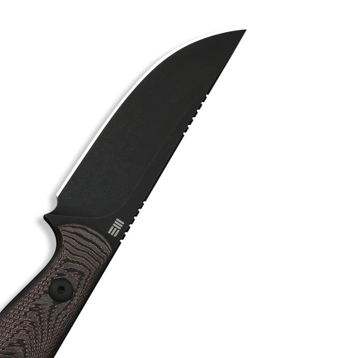 Нож фиксированный туристический Weknife Notchline, (8.7 см) CPM S35VN / Carbon Fiber медный с чехлом  