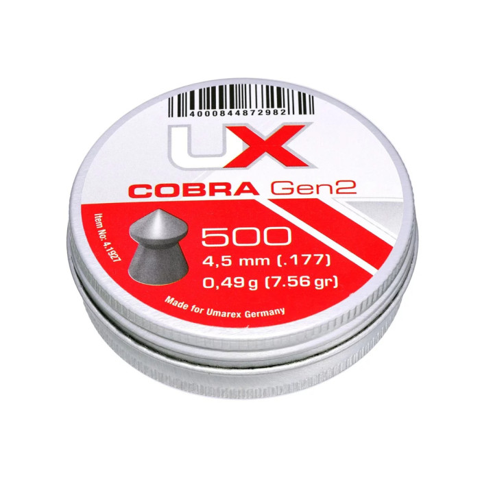 Шарики Umarex Cobra Gen2 0,49 гр. кол.4,5 (.177), 500шт.  