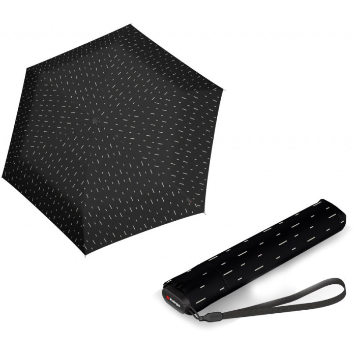 Зонт Knirps US.050 Rain Black Мех/Складной/6спиц /D90x21см  