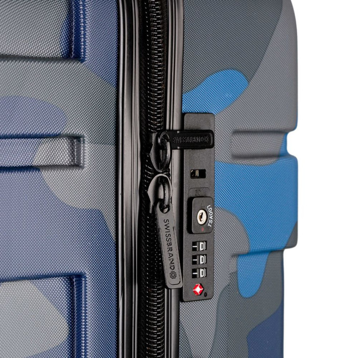 Чемодан Swissbrand Drone 2.0 (M) Camo Blue (SWB_LH21DRO2601M)  