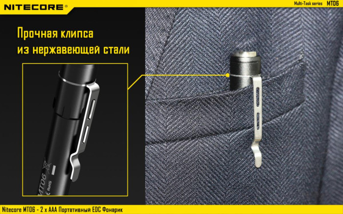 Карманный фонарь Nitecore MT06, 165 люмен  