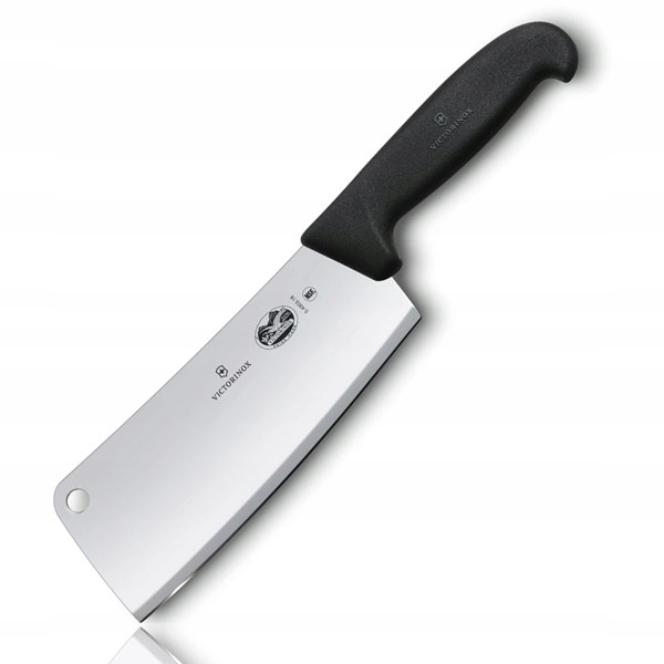 Кухонный нож Victorinox Fibrox Cleaver 19см большой для мяса с черн. ручкой  