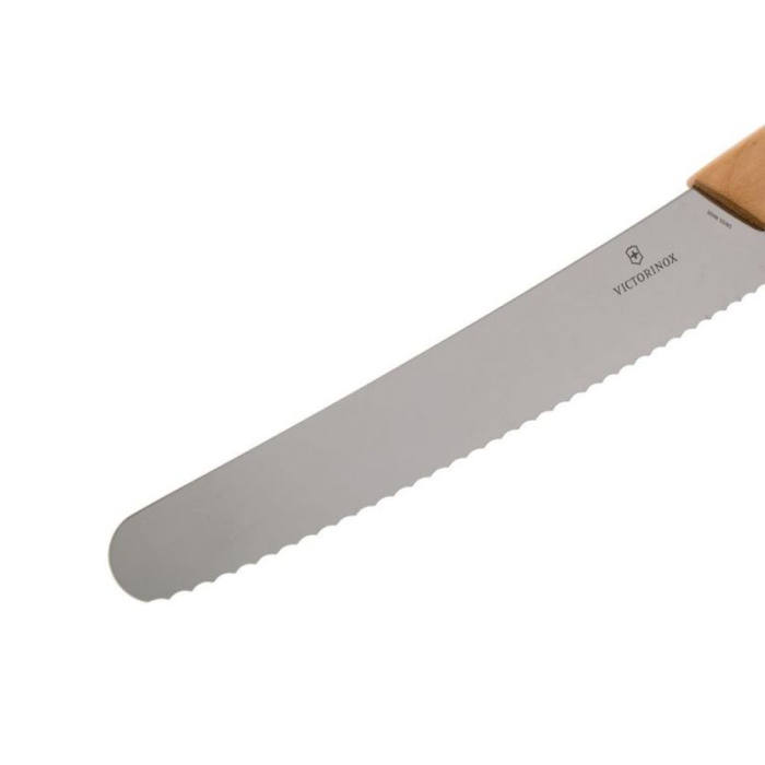 Кухонный нож Swiss Modern Bread&Pastry 22см волн. с орех. ручкой (GB)  