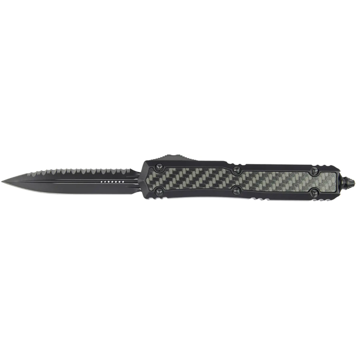 Нож Microtech Makora Double Edge Black Blade CF Signature Series  