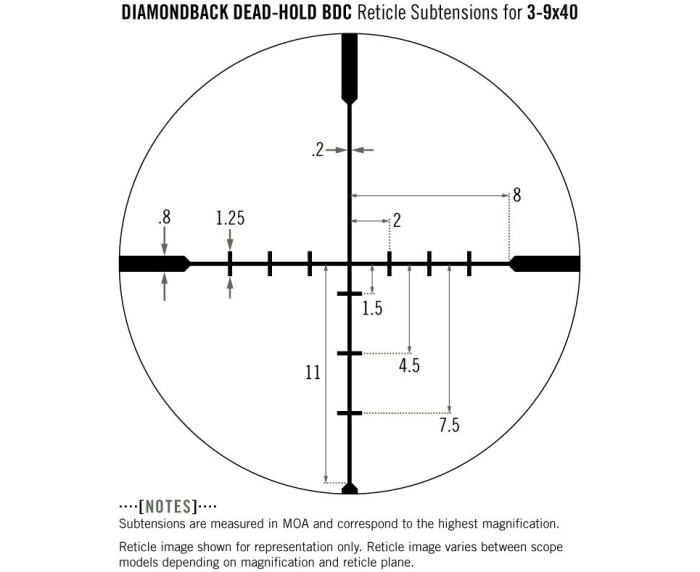 Прицел оптический Vortex Diamondback 3-9x40 BDC (DBK-01-BDC)  