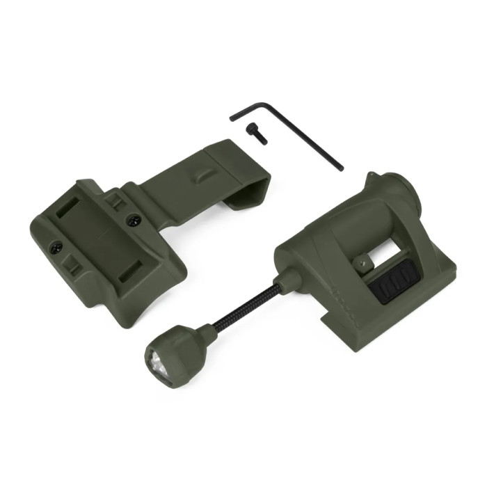 Тактический фонарь на шлем Night Evolution LT-09-T с 4 светодиодами. Олива  