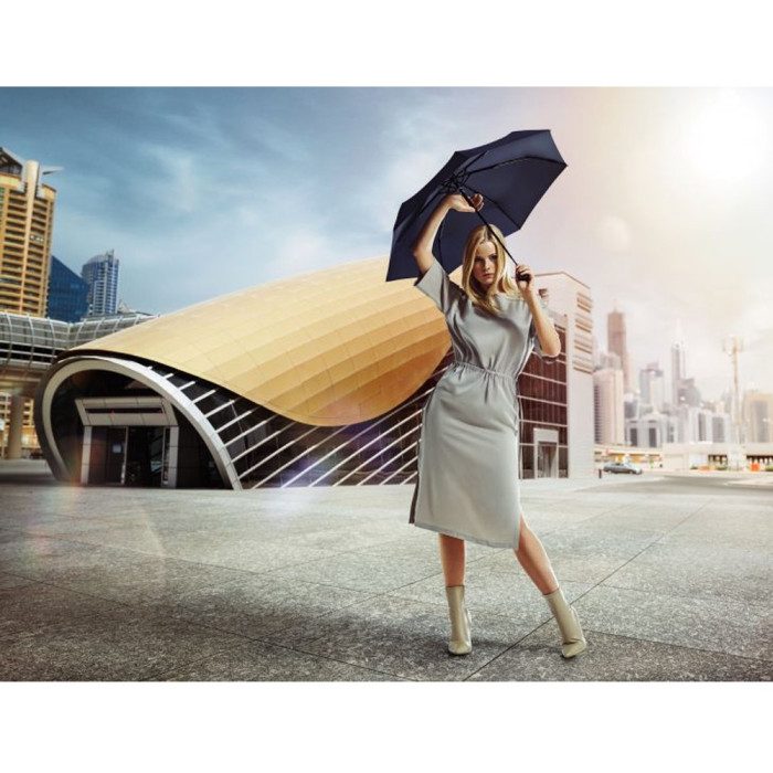 Зонт T.020 Small Manual Dark Grey Мех/Складной/7спиц/D94x19см  