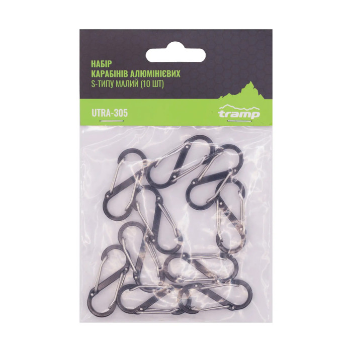 Набор алюминиевых карабинов Трамп S-типа малый UTRA-305 (10 шт)  