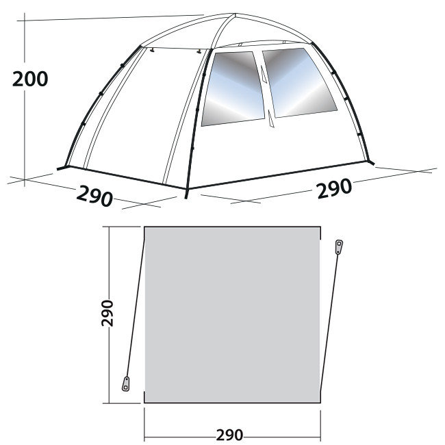 Палатка Easy Camp Daytent Granite Grey  