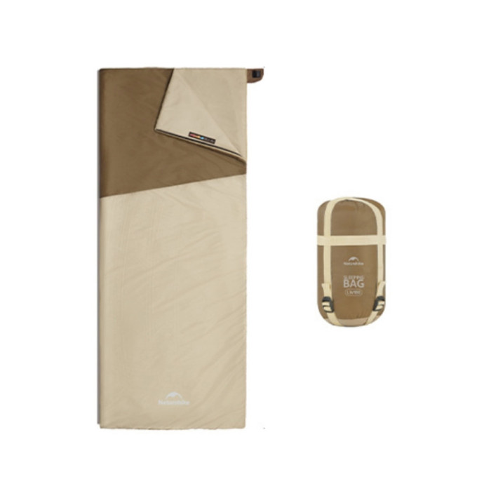 Спальный мешок Naturehike LW180 CNK2550WS026 Sunny Day PL01, (14°C) XL коричневый  