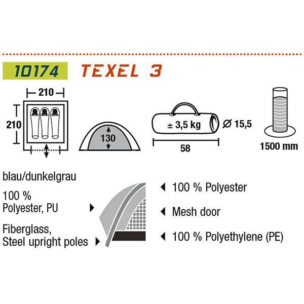 Палатка High Peak Texel 3  