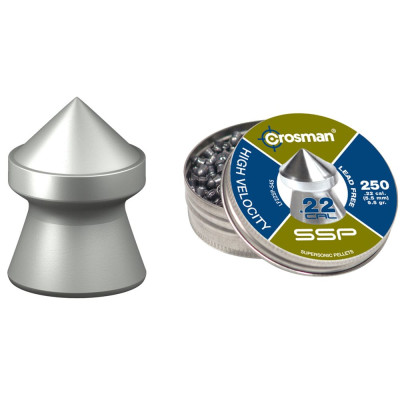 Пульки Crosman Lead free Super Point к.22 (5,5мм) ,250шт.