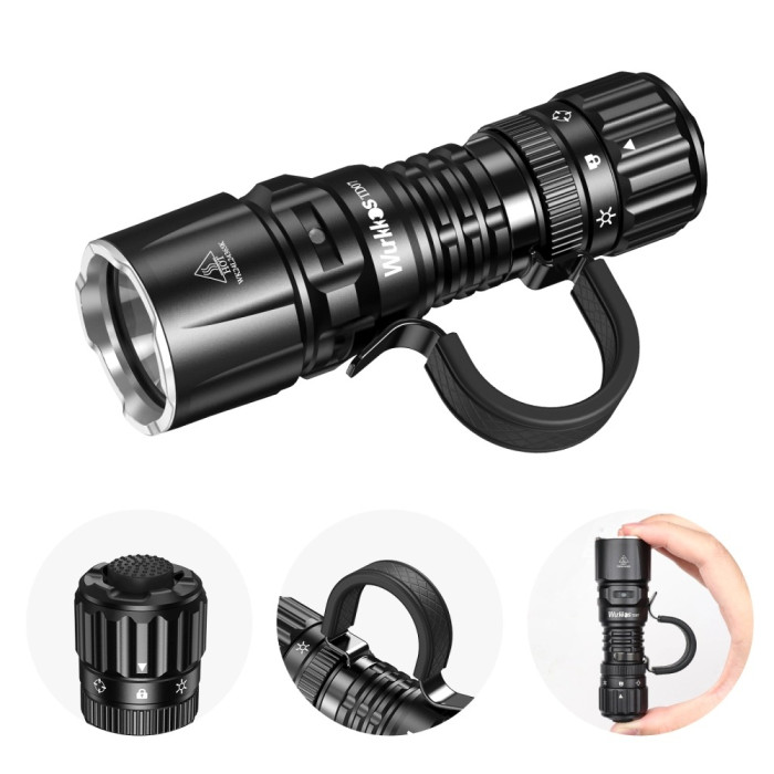 Фонарь Wurkkos TD07 Type C fast charging port +18350 Battery 1300lm, черный  