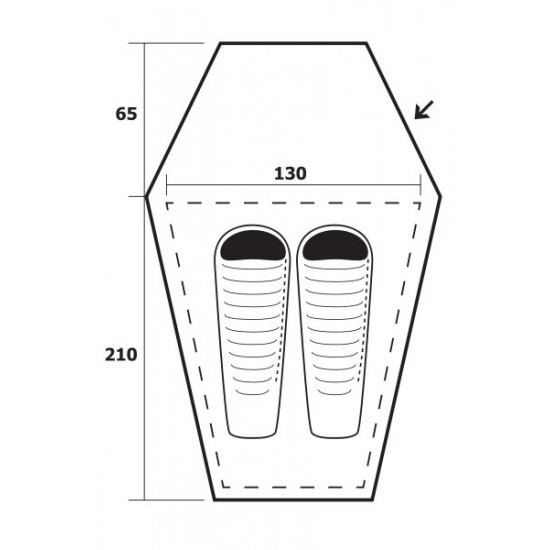 Палатка Trimm Himlite-DSL - 2, оранжевая  
