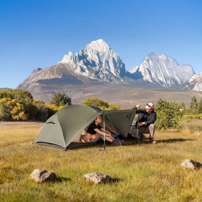 Палатка сверхлегкая двухместная Naturehike Mongar Hiking Tent Pro CNK2550WS037, 20D, зеленый  
