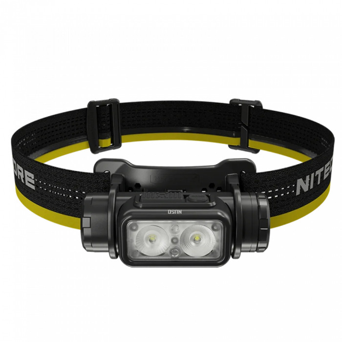 Фонарь налобный Nitecore NU50 (Белый + Красный LED, 1400 люмен, 9 режимов, 1x21700, USB-C, датчик приближения)  