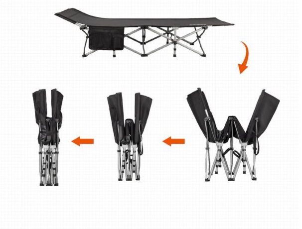 Раскладушка KingCamp OVERSIZE LIGHTWEIGHT FOLDING CAMPING COT (KC8009) BLACK  