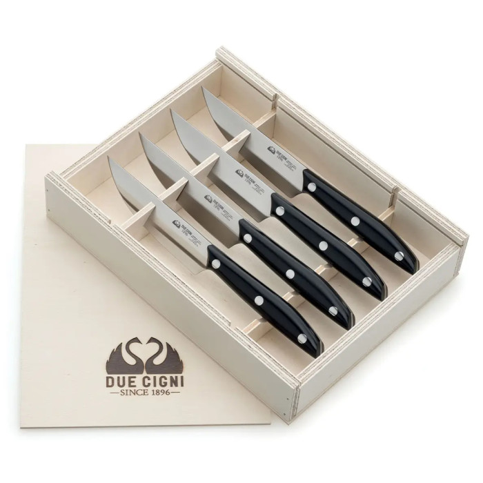 Набор ножей Due Cigni "1896" Steak America. Цвет – черный  