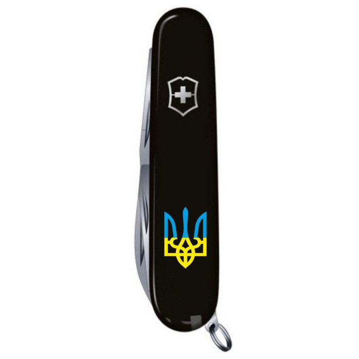 CLIMBER UKRAINE  91мм/14функ/черн /штоп/ножн/крюк /Трезубец син-желт.  