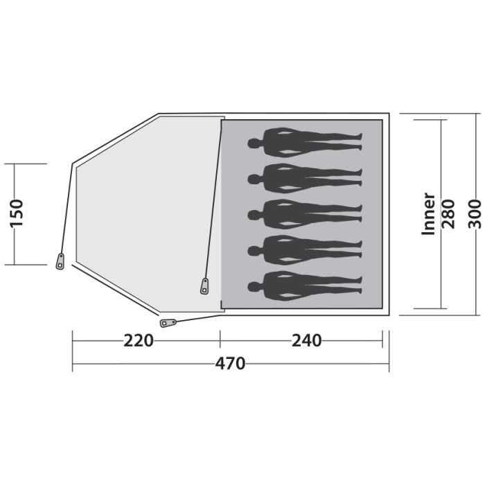 Палатка Easy Camp Eclipse 500 Gold Red  