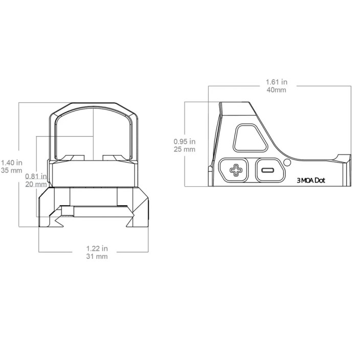 Прицел коллиматорный Vector Optics Frenzy 1x17x21 GenII 3 MOA  